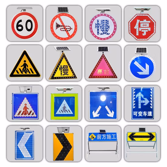 Panneaux de signalisation en aluminium de qualité personnalisés, panneau d'avertissement réfléchissant de sécurité routière